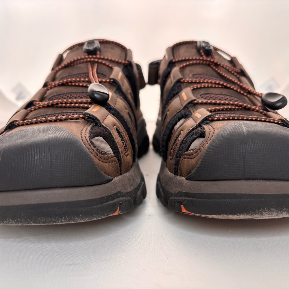 Skechers womens Brown Leather-Closed-Toe Sport Sandals size 9 - Picture 6 of 8